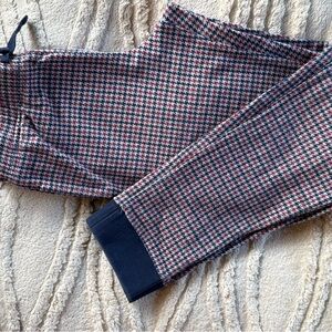 Janie and Jack Red and Blue Houndstooth Jazzed Up Sweatpants Boys Size 10